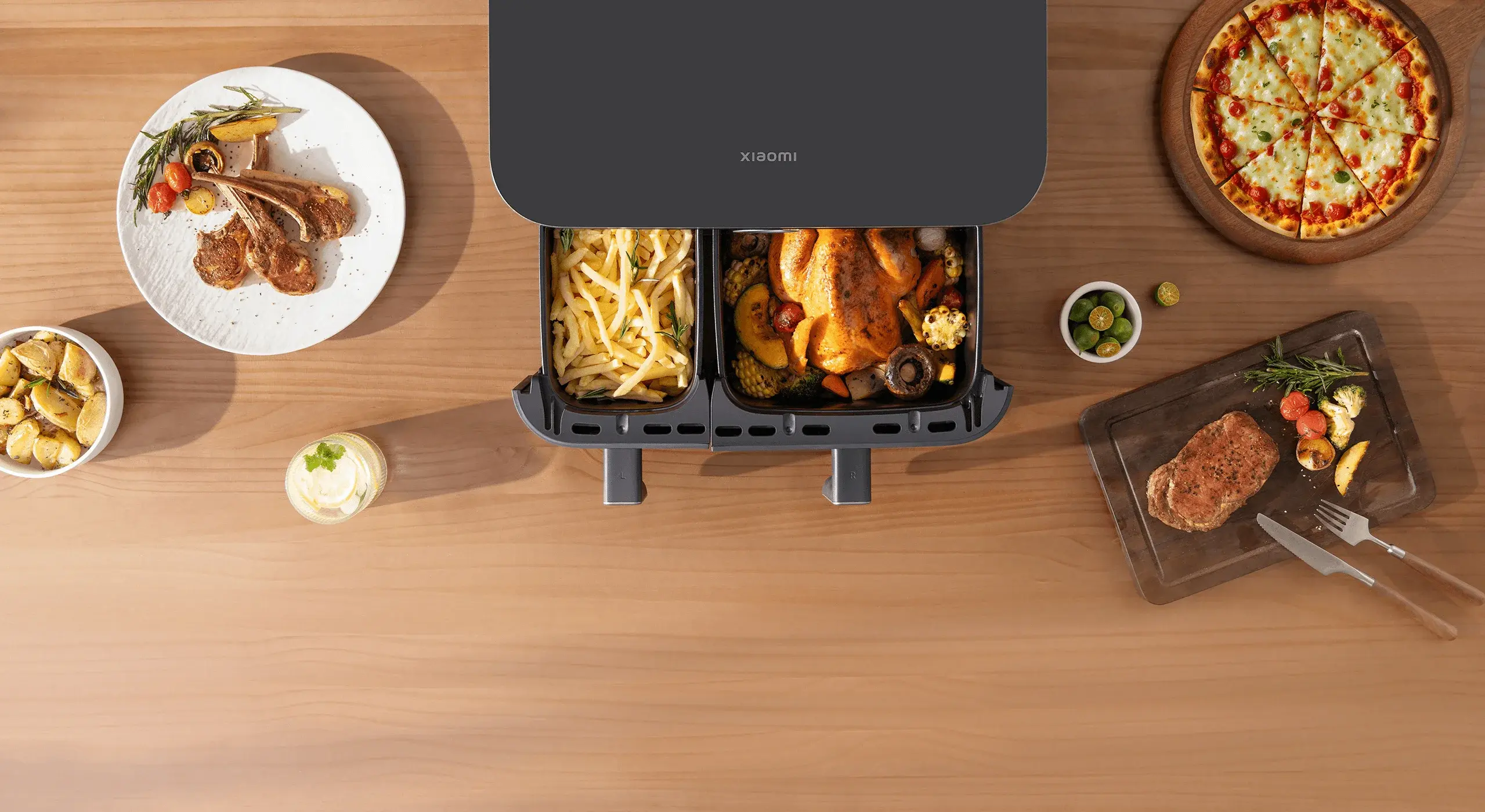سرخ کن بدون روغن (هوا پز) شیائومی Xiaomi Dual Zone Air Fryer 10L (MAF-D1001)