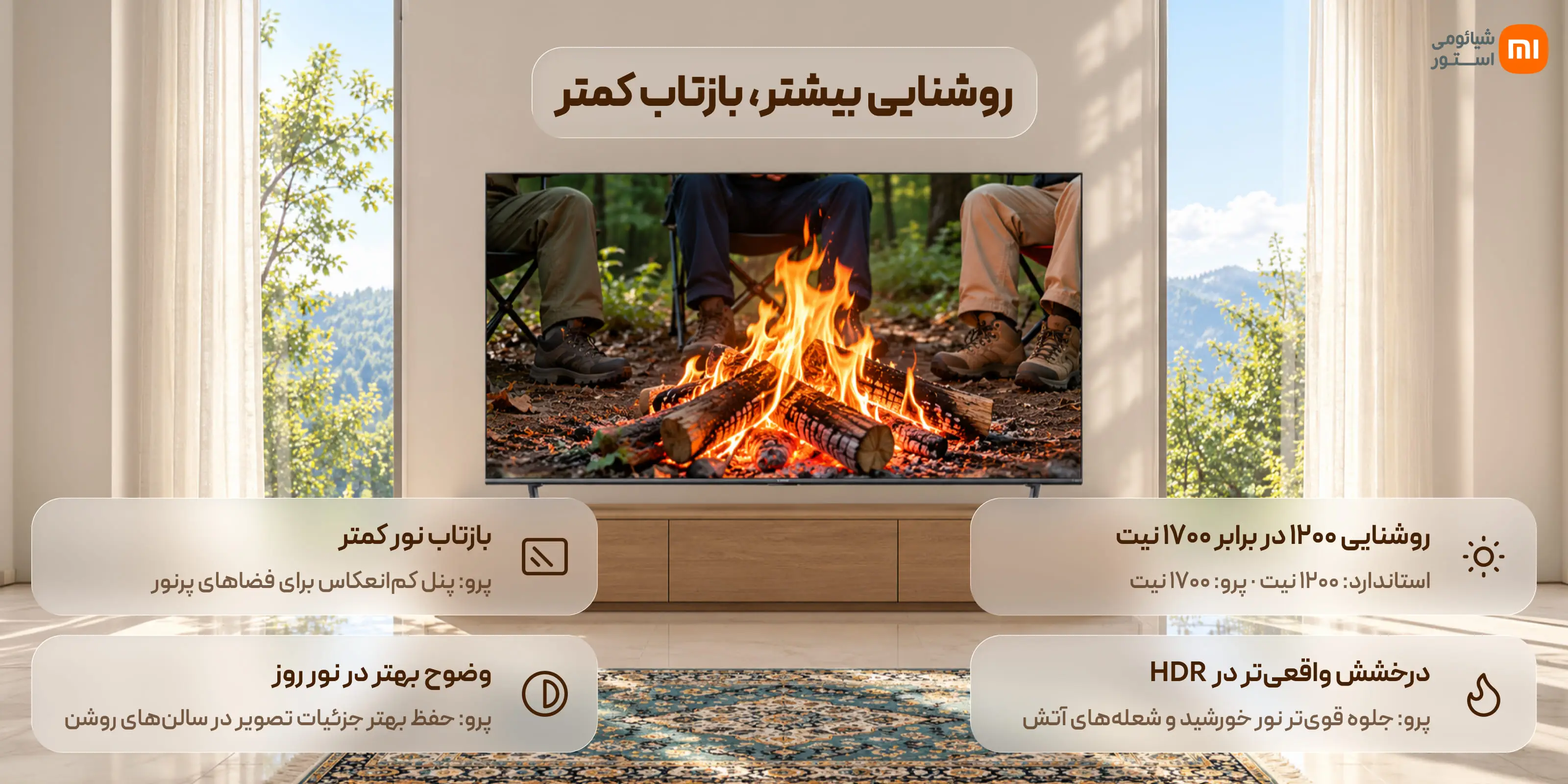 مقایسه تلویزیون S Mini LED و S Pro Mini LED از نظر عملکرد در اتاق روشن