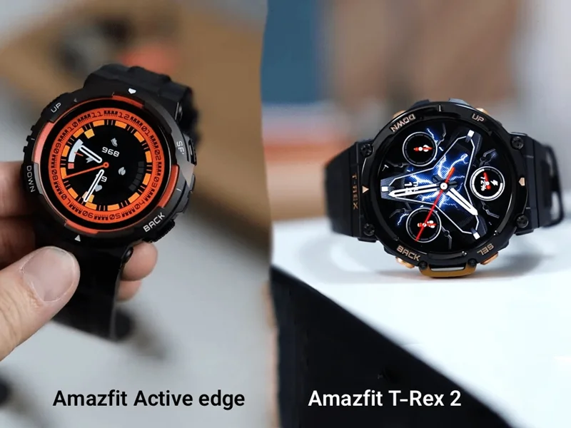 مقایسه ساعت هوشمند امیزفیت Active Edge و T-Rex 2؛ دو حریف سرسخت