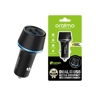 شارژر فندکی اورایمو مدل Oraimo Car Charger OCC-21D+OCD-D61 USB Cord