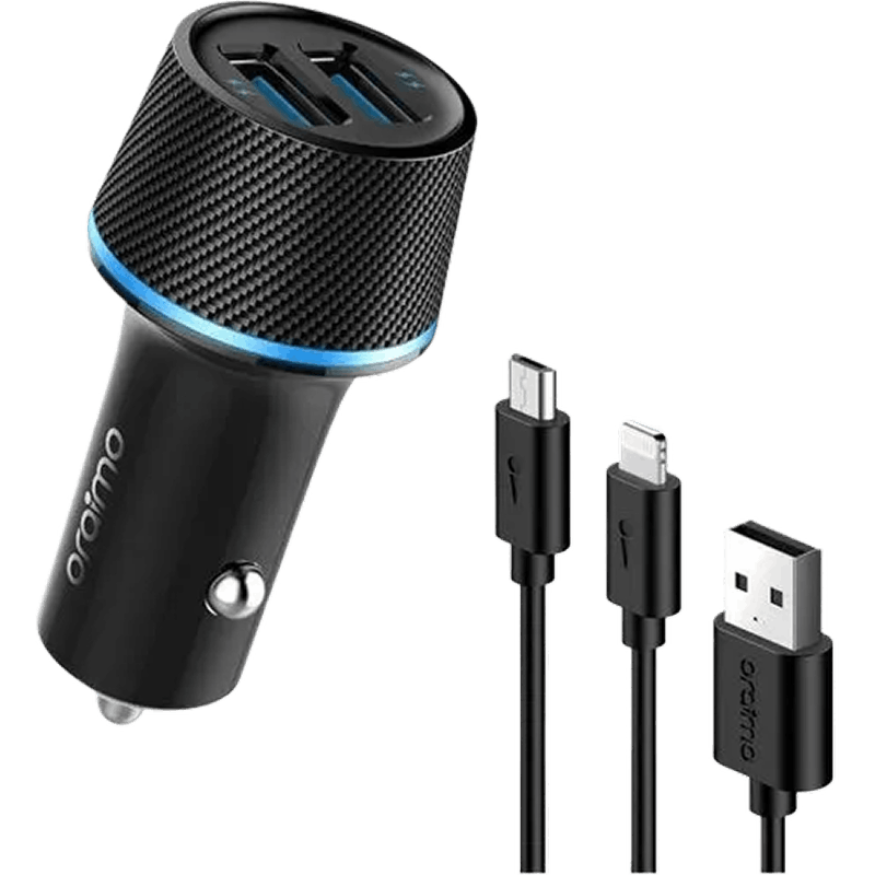 شارژر فندکی اورایمو مدل Oraimo Car Charger OCC-21D+OCD-D61 USB Cord